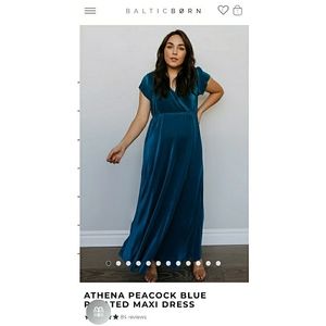 Athena Pleated Maxi Peacock Baltic Born